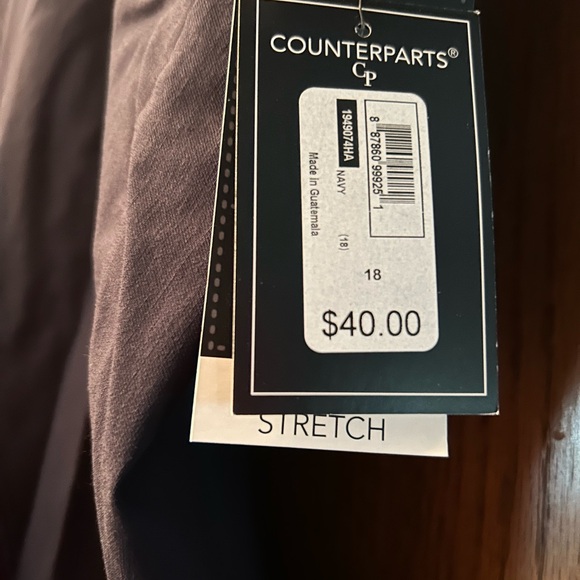 NWT Super Cute Counterparts Navy Capris 18 - Picture 6 of 7